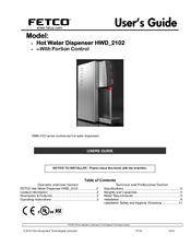 Fetco HWB-2102 series User Manual