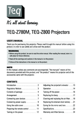 TEQ TEQ-Z780M User Manual