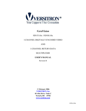 Versitron VersiVision FDVR110x User Manual