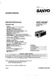 Sanyo VCC-4312P Service Manual