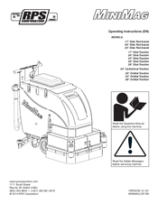 RPS MiniMag 17'' Disk Pad Assist Operating Instructions Manual