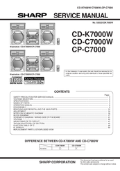 Sharp CD-K7000W Service Manual