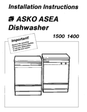 Asko 1400 - Installation Instructions Manual