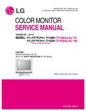 LG Flatron T710BHJ-AL**E Service Manual