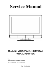 Vizio P42hdtv10a Service Manual, PDF, Video