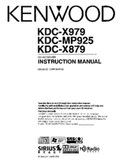 Kenwood KDC-X979 Instruction Manual