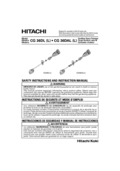 Hitachi Cg 36dal Safety Instructions And Instruction Manual