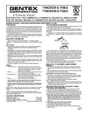 Gentex 7109CS Installation Instructions Manual