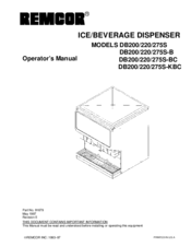 Remcor DB200 Operator's Manual