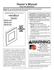 Heat&Glo REVO-V12 Owner's Manual