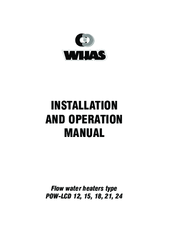 Wijas POW-LCD 21 Installation And Operation Manual
