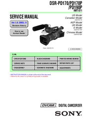 Sony DVCAM DSR-PD170 Service Manual