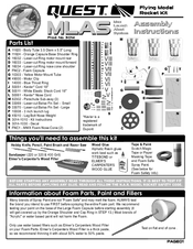 Quest Engineering Flying ModelRocket KitL Assembly Instructions Manual
