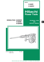 Hitachi H 60MR Technical Data And Service Manual