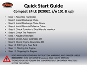 Ariens Compact ST 24LE Quick Start Manual