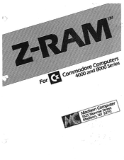 Madison Computer Z-Ram Manual