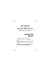 Medion MD 40245 Instruction Manual