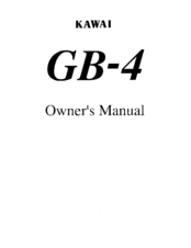 Kawai GB-4 Manuals | ManualsLib