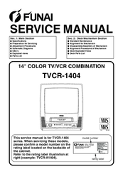 FUNAI TVCR-B1404 Service Manual