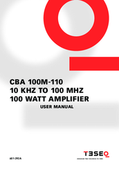 Teseo CBA 100M-110 User Manual