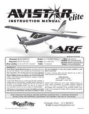 GREAT PLANES Aviastar elite Instruction Manual