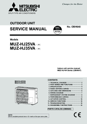Mitsubishi Electric MUZ-HJ25VA-E1 Service Manual