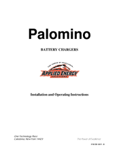 Applied Energy Palomino Installation And Operating Instructions Manual
