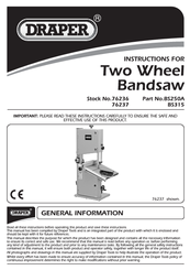 Draper BS250A Instructions Manual