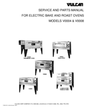 Vulcan Fitness V0004 pizza Service And Parts Manual