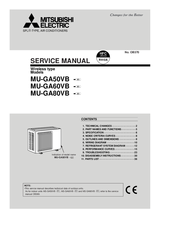 Mitsubishi Electric MU-GA60VB Service Manual