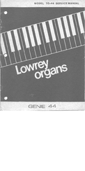 Lowrey Genie 44 Service Manual