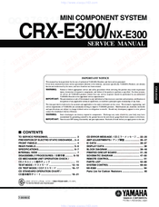 Yamaha CRX-E300 Service Manual