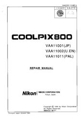 Nikon COOLPIX800 Repair Manual
