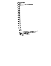 Omega DP465 Operator's Manual