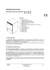 Winterhalter Gastronom GS 14E Operating Instructions Manual