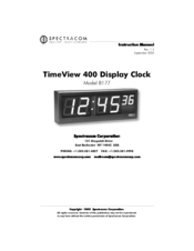 Spectracom TimeView 400 8177 Instruction Manual