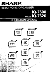Sharp IQ-7620 Operation Manual