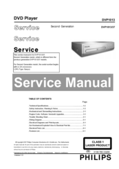 Philips DVP 1013 Service Manual