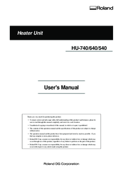 Roland HU-640 User Manual