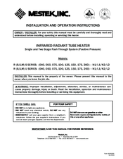 Mestek M) S/U 040 Installation And Operation Instructions Manual