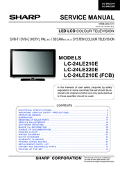 Sharp LC-24LE210E Service Manual
