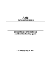 Lectrosonics AM6 Operating Instructions Manual