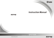 Soniq Qframe QFD72GK Instruction Manual