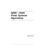 QMS 1660 Operation