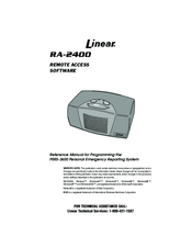 Linear REMOTE ACCESS SOFTWARE RA-2400 Reference Manual For Programming