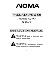 NOMA 52-2533-6 Instruction Manual
