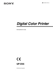 Sony UP-D55 Instructions For Use Manual