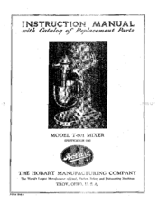 Hobart T-801 Instruction Manual