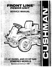 Cushman Front Line 17 HP Diesel Service Manual