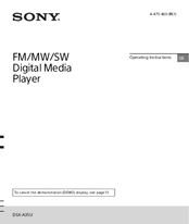 Sony DSX-A35U Operating Instructions Manual